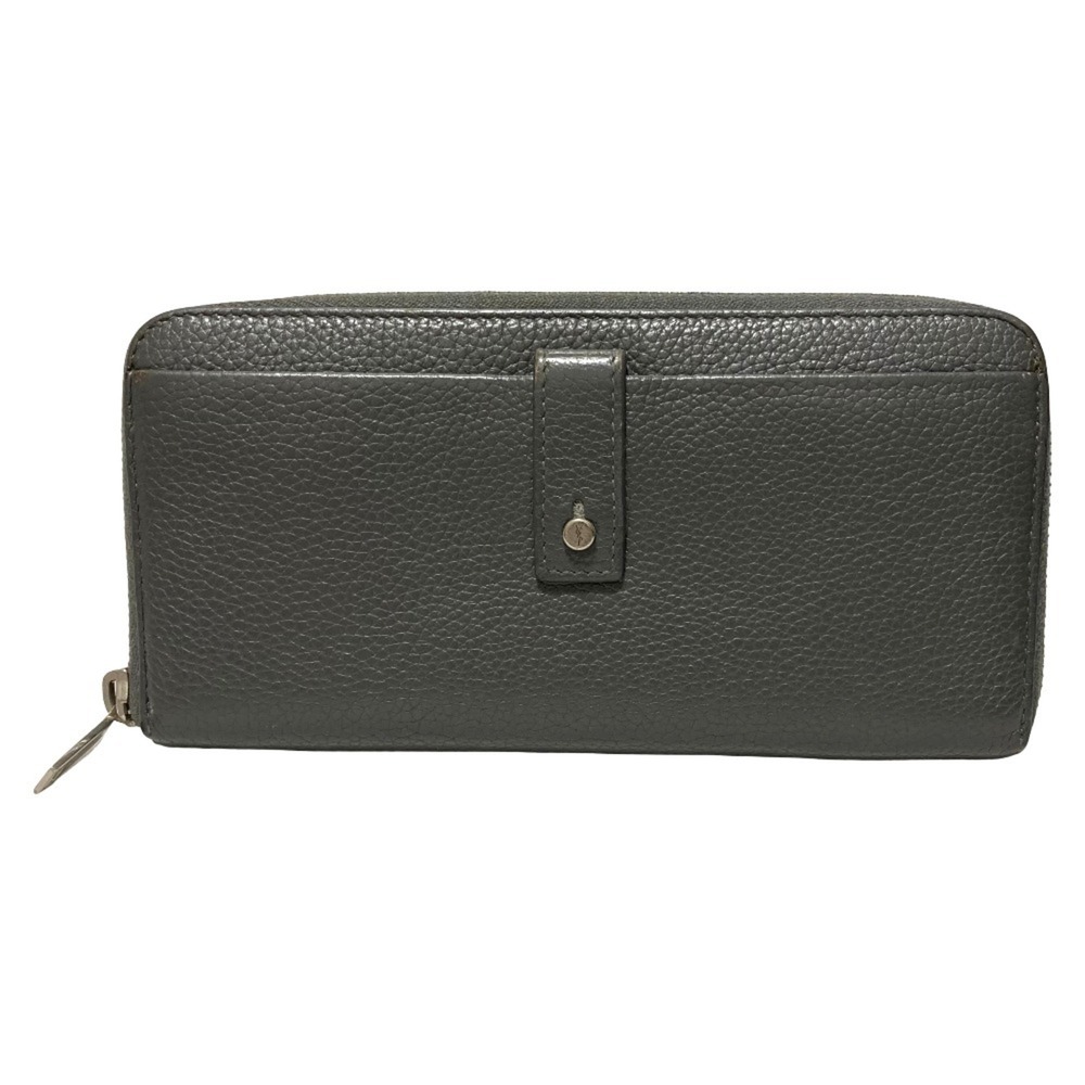 SAINT LAURENT Sac de Jour Round Zip Long Wallet 504988 Gray (Men's & Women's)